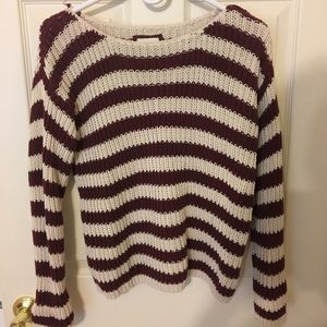 F21 I Love H81 Handwoven Crew Neck Sweatshirt